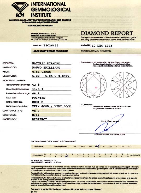 Foto 9 - Diamant 0,51 Brillant IGI Wesselton Weiss VG/VG, D5823