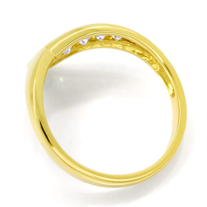 Foto 3 - Designer-Gold-Diamantring 0,19ct Brillanten Top Smaragd, Q1443