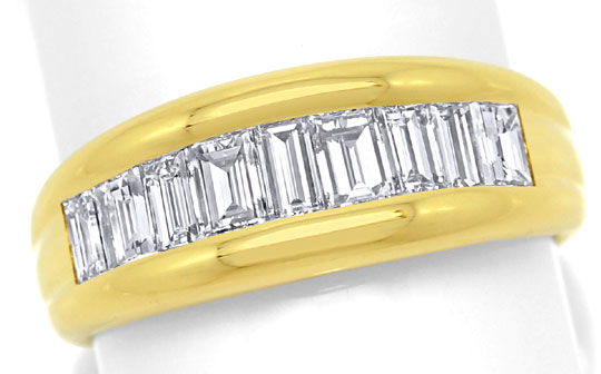 Foto 2 - Gelbgold-Ring mit 1,22 Carat Diamant Baguetten 14K Gold, S4862