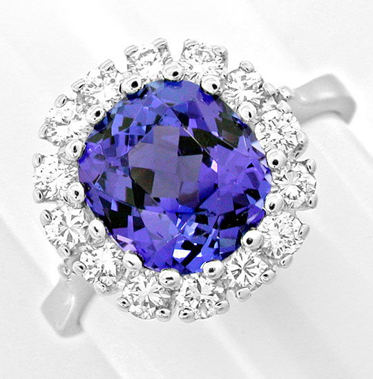 Foto 2 - Brillant-Diamant-Ring Super Tansanit Handarbeit, S8849