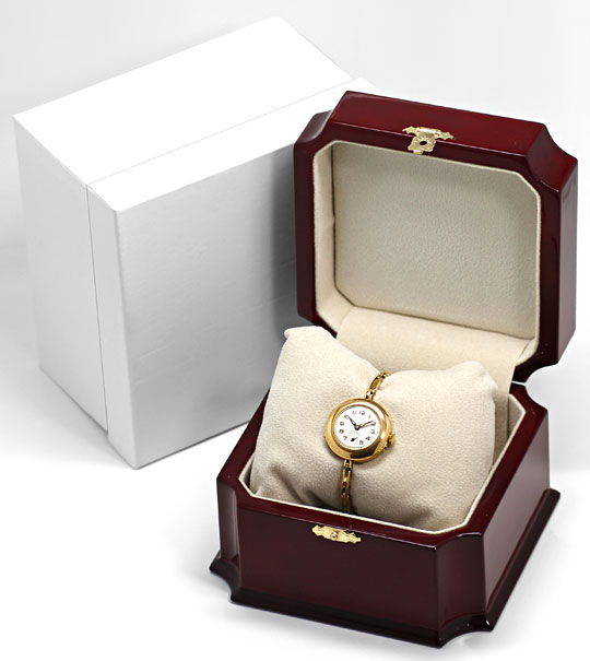 Foto 5 - Alte Damen Taschen Armbanduhr mit Flex Armband 14K Gold, U2387